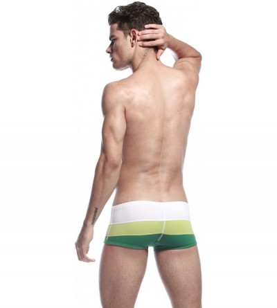Boxer Briefs Mens Low Rise Stripes Trunk Boxer Brief Short Underwear - 2309 - CN11HTQEKJR $14.01