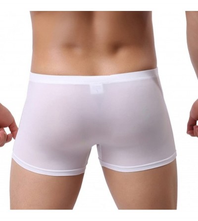 Boxers Men Briefs Breathable Ice Silk Boxer Bikinis and Briefs N05 - 4-pack Mixed Color a - CQ12MAARDDJ $23.59