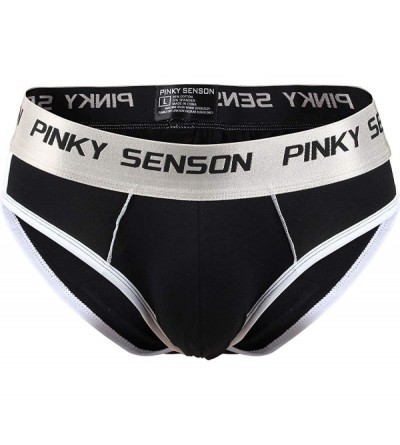 G-Strings & Thongs Men's Underwear Soft Briefs Low Rise Stretchy Bikinis - Black - C919275K0SX $26.50