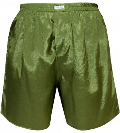 Boxers Men's Comfort Sleep Underwear Boxer Shorts - Olive Green - CI186TARRZE $32.45