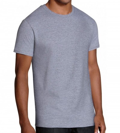 Undershirts Men's Stay Tucked Crew T-Shirt - Classic Fit - Assorted Colors - 6 Pack - CB19G3OR0WR $16.37