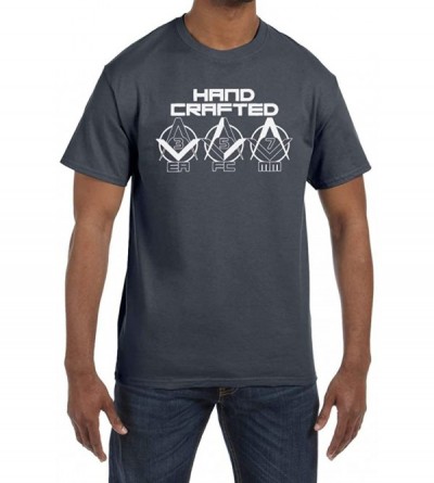 Undershirts Hand Crafted EA FC MM Masonic Men's Crewneck T-Shirt - Charcoal - CC186H2LDZN $24.64