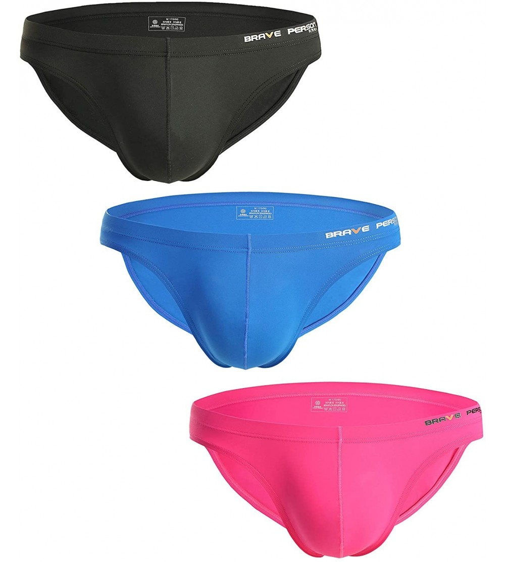 Briefs Fashion Sports Underwear Low Waist Stretchy Bikinis Soft Microfiber Briefs 1129 - Black / Blue / Rose - CS18IMQZCI8 $2...