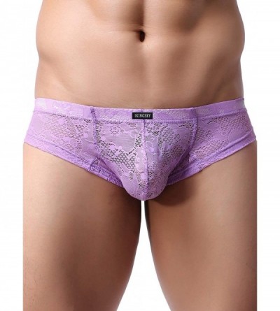 G-Strings & Thongs Men's Cheeky Boxer Briefs Sexy Thong Underwear - 6 Pack - CB18M9TZACK $22.78