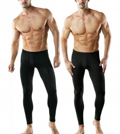 Thermal Underwear 2 Pack Men's Thermal Underwear Pants- Heated Warm Fleece Lined Long Johns Leggings- Winter Base Layer Botto...