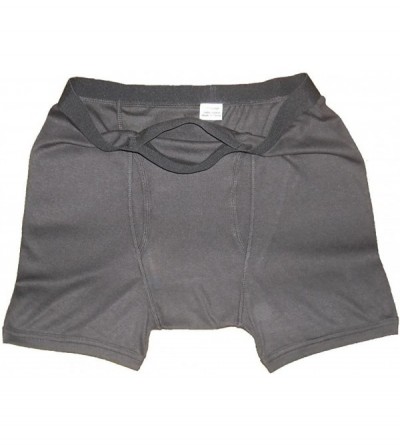 Boxer Briefs Hide Your Stash Boxer Briefs- Mens Underwear Secret Pocket 3 Pack - Black- Blue- Black/Logo - CO18C8HEM9Y $21.07
