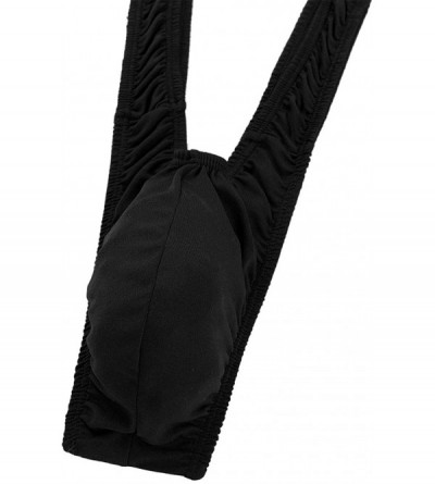 G-Strings & Thongs 3Pcs Sexy Men's Collared Bow Tie Waiter Lingerie Set Tuxedo Thong V-String Bodysuit - Black - CC18O3MCMQZ ...