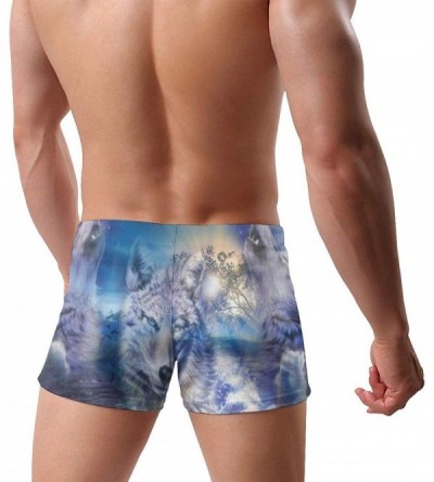 Boxers Cool Men's Boxer Shorts Printed Surf Boxer Shorts Pants Soft and Comfortable Quick Dry - Black - C819DYT4T2X $32.57