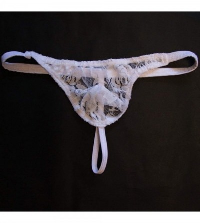 G-Strings & Thongs Lace Sissy Thongs Men Sexy Underwear Jockss Erotic SeamlLingerie See Through Jock Ss - Sky Blue - CG198UNL...