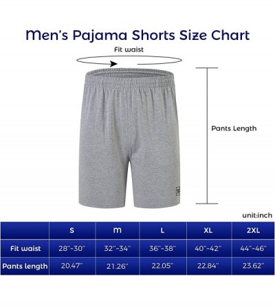 Sleep Bottoms Men Pajama Shorts Cotton Elastic Waistband Man Sleep Shorts Soft Woven Lounge Running Shorts Lightweight with P...