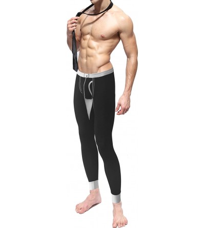 Thermal Underwear Men's Thermal Long Johns Pants - 09609 Black - CK185XMTCA5 $12.96