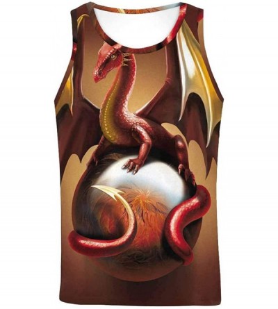 Undershirts Men's Muscle Gym Workout Training Sleeveless Tank Top Donuts with Chocolate Icing - Multi8 - CO19DLKIR0C $32.00