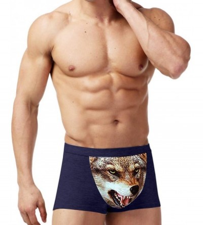 Boxer Briefs Men's Boxer Briefs Men Underwear Soft Breathable Shorts Pouch Panties - Dark Blue - CD18O2DSS7D $9.47