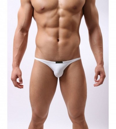 Bikinis Brave Person Men's Bikini Briefs Underwear Swimwear Low Waist Comfortable 1133 - White - CI18COYLSWL $8.44