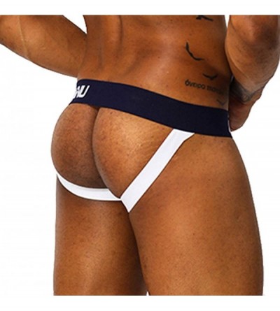 G-Strings & Thongs Men Fashion Sexy Striped Print Thong Briefs Backless Thong Underpants Knickers Letter Print Underwear - Da...