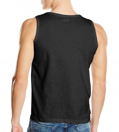 Undershirts Sakura Wars Men Tank Top Cotton Sleeveless T-Shirts Casual Workout Muscle Athletic Vest Undershirts Black - Black...