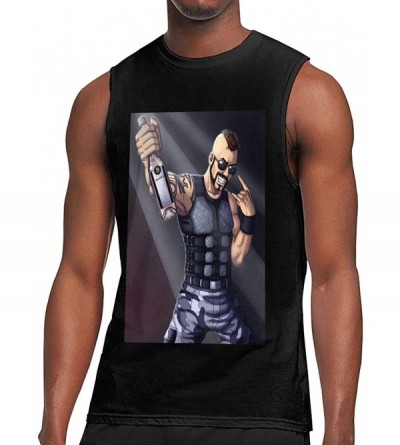 Undershirts Men's Black Round Neck Sleeveless T-Shirt-Tame Impala Printing Fashion Cotton Tank Tops for Running - Sabaton2 - ...