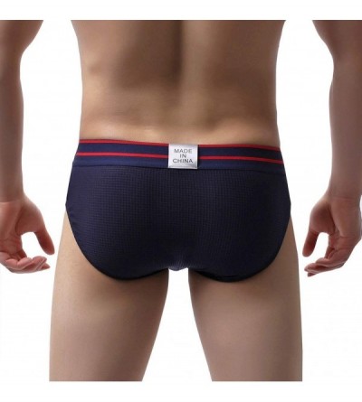 Boxer Briefs Men's Underwear Boxer Briefs Cotton Regular Long Mens Boxer Briefs Underwear - Dark Blue - CK18UYQHK3Y $8.95