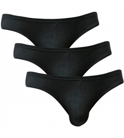 Briefs Men's Supersoft Modal Briefs Low Rise Lightweight Underwear - 3 Black - CO18HYHC94W $31.98
