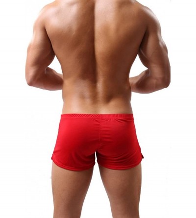 Trunks Men's Underwear Comfortable Arrow Pants - Red - CB123FW20DL $10.24