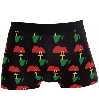 Boxer Briefs Mens Boxer Briefs Underwear Breathable Pouch Soft Underwear - Ankh African Colored - CF18ARI2XRO $19.55