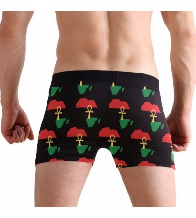 Boxer Briefs Mens Boxer Briefs Underwear Breathable Pouch Soft Underwear - Ankh African Colored - CF18ARI2XRO $19.55