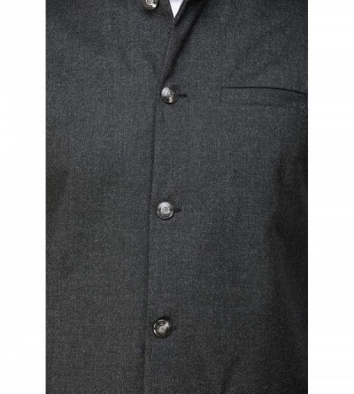 Sleep Sets Waistcoat with Woven Diagonal Stripes and Front Pockets - Charcoal Gray - C11973CGDIQ $31.04