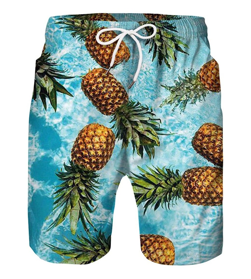 Boxers Mens Youth Adult Fruit 3D Print Family Matching Boardshorts Casual Beach Shorts - Blue - CP18UO5GYZO $19.86