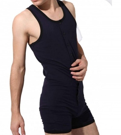 Shapewear Men Undershirts Leotard Bodysuits Soft and Breathable Wrestling Singlet Onesies Underwear - 3 - C819DHNGAZS $45.44
