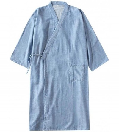 Robes Spa Bathrobe Light Weight Loose Kimono Cotton Nightwear Robe - 5 - CL18UTRM8ND $27.96