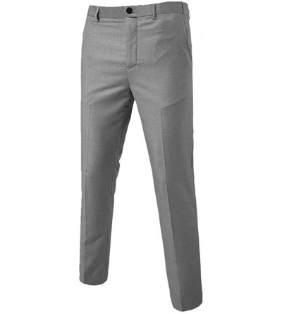 Sleep Tops Men's 3 Piece Suit Blazer Slim Fit One Button Notch Lapel Dress Business Wedding Party Jacket Vest Pants Set Gray ...