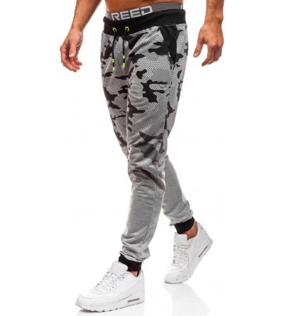 Thermal Underwear Men Fleece Jogger Pants Camouflage Sweatpants Low Rise Lightweight Slacks Trousers for Gym Running Athletic...