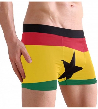Boxer Briefs Mens Boxer Briefs Underwear Grunge Skull USA Flag Breathable Pouch Soft Underwear - Ghana Flag - CY18AIXNXYY $12.42