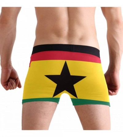 Boxer Briefs Mens Boxer Briefs Underwear Grunge Skull USA Flag Breathable Pouch Soft Underwear - Ghana Flag - CY18AIXNXYY $12.42
