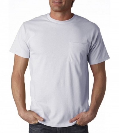 Undershirts mens 5 oz. 100% Heavy Cotton HD Pocket T-Shirt(3931P)-CHARCOAL GREY-3XL-4PK - CV12F5L53NJ $31.21