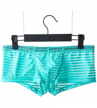Shapewear Men's See Through Fishnet Bikini Briefs Elastic Low Rise Panties Underwear - Red - CO19DI3Y78O $18.38