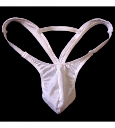 G-Strings & Thongs Y Shape G Strings Men Bikini Swim Thongs Erotic Open Back Underwear Sexy Polyester Cueca Jockss - Blue - C...