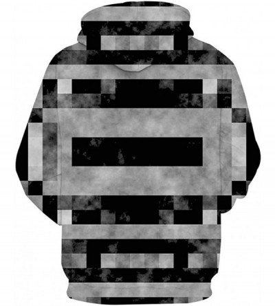 Bikinis Men's Patterns Print 3D Digital Geometric Printed Sweaters Fashion Hoodies Sweatshirts Pullover - Dark Gray - CE192AD...