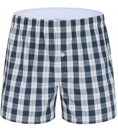 Boxer Briefs Men's Swimming Trunks Boxer Brief Swim Underwear Plaid Pants Striped Shorts Boxer Briefs Pajama Casual - Black P...
