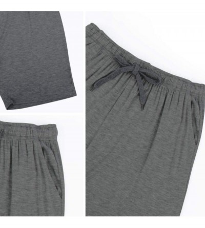 Sleep Bottoms Lounge Shorts Men's Sleep Pajama Soft Workout Gym Comfortable Breathable Shorts - 1 Deep Grey - C9196WL8XZ4 $11.74