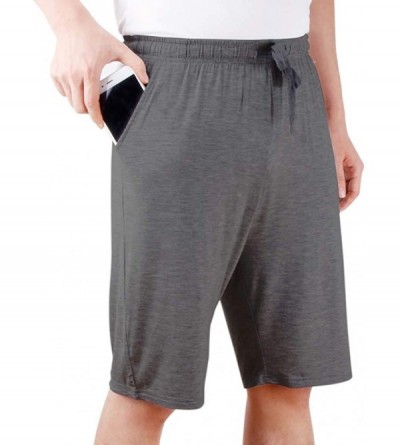 Sleep Bottoms Lounge Shorts Men's Sleep Pajama Soft Workout Gym Comfortable Breathable Shorts - 1 Deep Grey - C9196WL8XZ4 $11.74
