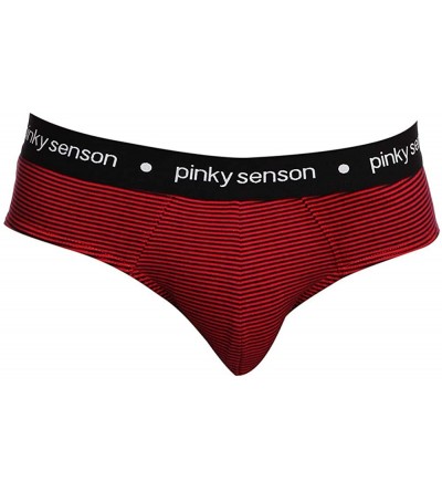 Briefs Men's Underwear- Men Transparent Underwear Shorts Briefs Underpants - Red-b - CA192UE9I43 $23.83