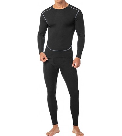 Thermal Underwear Men's Thermal Underwear Set- Base Layers Winter Gear Compression Long Johns with Fleece Lined for Skiing - ...