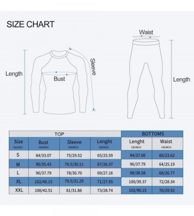 Thermal Underwear Men's Thermal Underwear Set- Base Layers Winter Gear Compression Long Johns with Fleece Lined for Skiing - ...