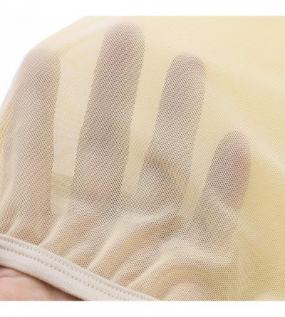Undershirts Men's See Through Mesh Deep U-Neck Tights Lingerie Bodysuit Leotard Underwear - Nude - C219D0U40E5 $17.24