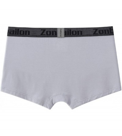Boxers Mens Underwear Boxer Briefs Open Fly Short Leg Soft Bamboo Fiber - 1 Pack Light Grey-01 (Open Fly) - C618ZQU0IH8 $8.22