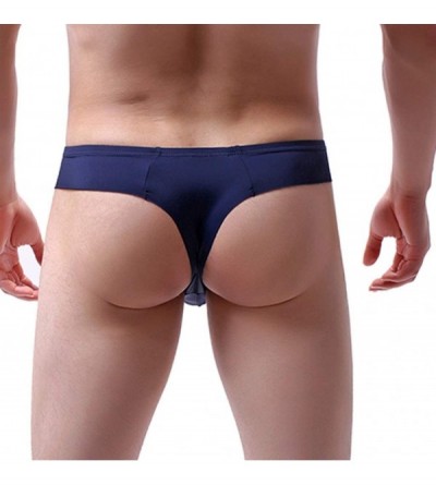 G-Strings & Thongs Mens Sexy Underwear Sexy Bikini Underwear for Men G-String Thong - Dark Blue - CI18WS45ZWC $10.50