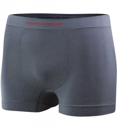 Boxer Briefs 4 Pack Men's Underwear Boxer Briefs- Seamless Boxershorts- Trunks - Grey - CD185A8ROSD $12.03