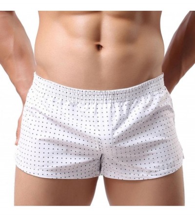 Boxers Men Shorts Underwear Underpant Sport Home Pants Breathe Casual Pants - White - CY12N1RL0S8 $18.04