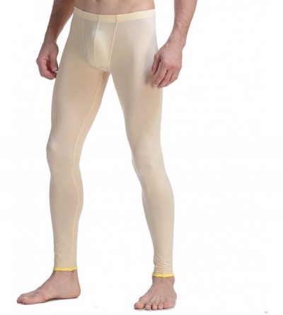 Thermal Underwear Mens Flesh Compression Performance Long Johns Thermal Underwear Nude M - C418XH8326L $12.16